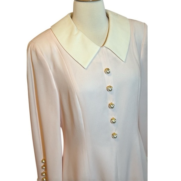 Vintage NWT RICKIE FREEMAN FOR TERI JON Collared A-Line Button Front dress sz 10 - Picture 3 of 16